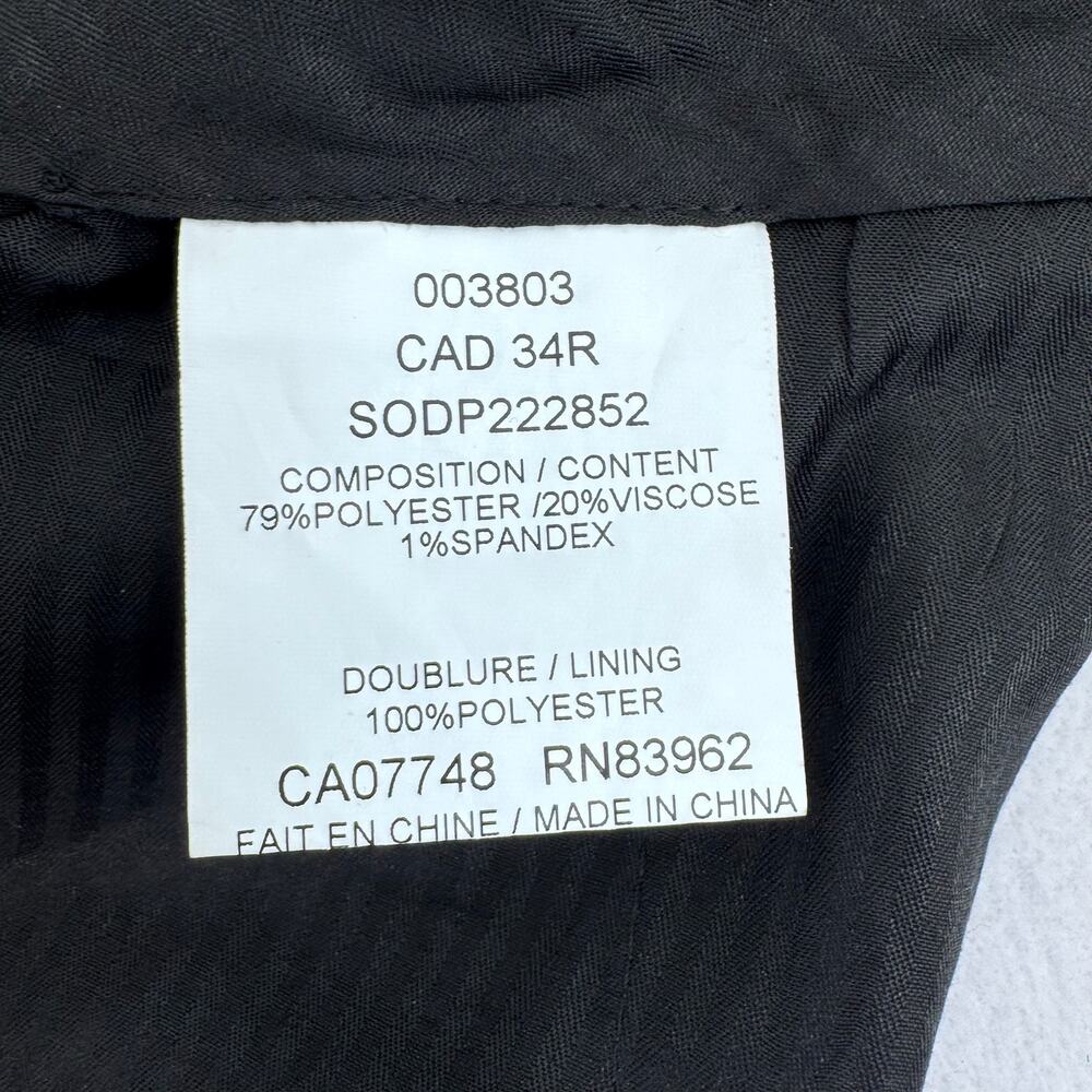 Soul of London Navy Blue Slim Fit Dress Pants CAD 34R raw hem - Picture 2 of 5